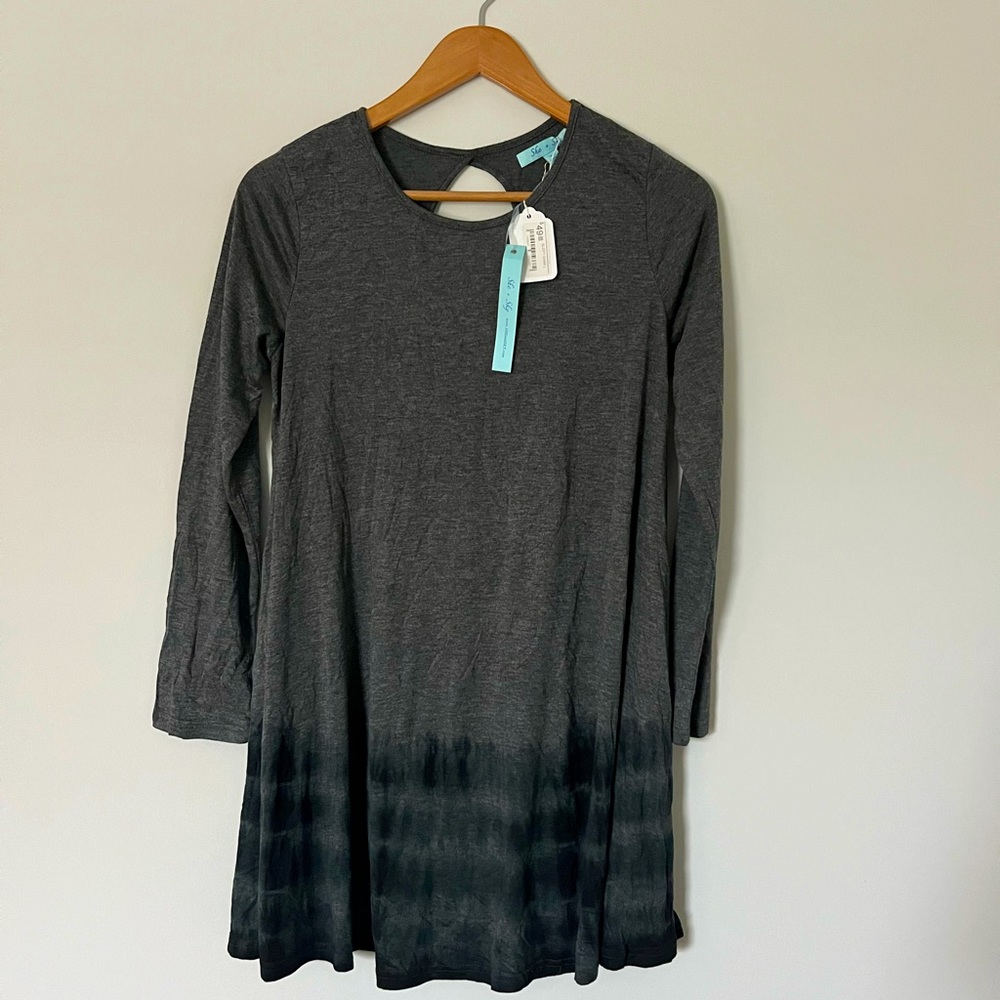 NWT Large Tie Dye Bottom Gray Dress